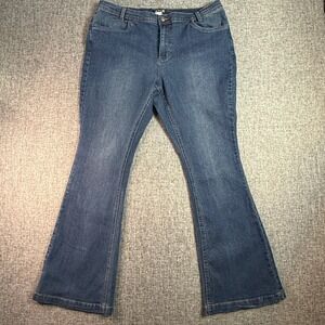 Women Venus Jeans Size 18R Blue Bootcut Stretch Denim
